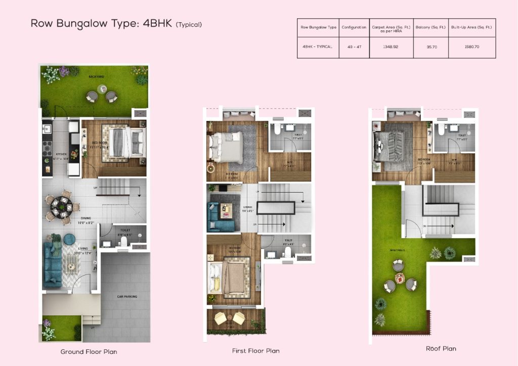 Amantran Bungalow Type_4BHK floor plan